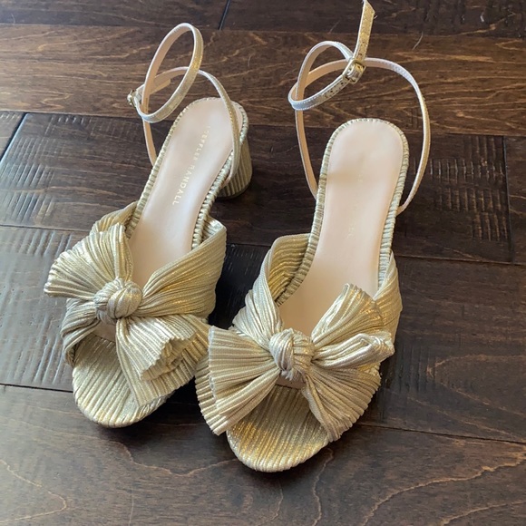 Loeffler Randall Shoes - Loeffler Randall Dahlia Platinum Pleated Bow Heel
